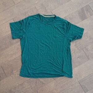 Smartwool Short Sleeve Crew Neck Pullover Shirt Green Mens Size Large